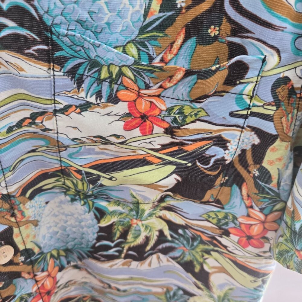 Tommy Bahama Coconut Point Button Down Aloha Tiki Shirt Size Large - Picture 5 of 13